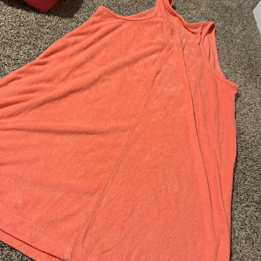 A New Day peachy orange terry cloth tank dress / coverup (XXL) - EUC! - Picture 10 of 10